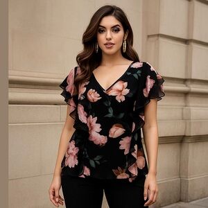 Jennifer Lopez floral blouse